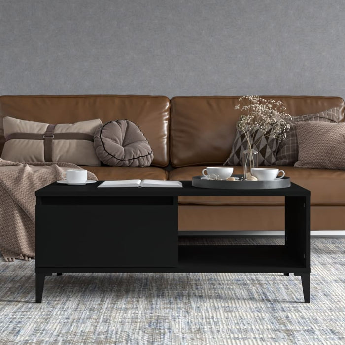 Coffee Table Black 90x50x36.5 Cm Engineered Wood Nxobpt