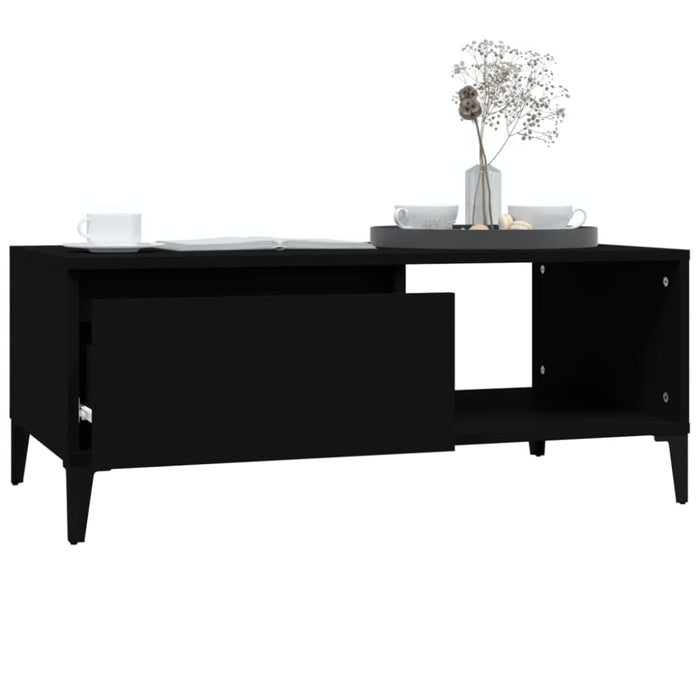 Coffee Table Black 90x50x36.5 Cm Engineered Wood Nxobpt