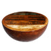Coffee Table Bowl-shaped with Steel Base Solid Reclaimed