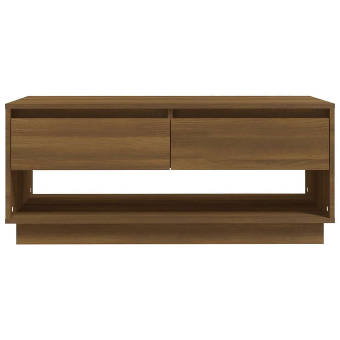 Coffee Table Brown Oak 102.5x55x44 Cm Engineered Wood Noxknb