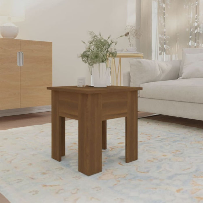 Coffee Table Brown Oak 40x40x42 Cm Engineered Wood Notbit
