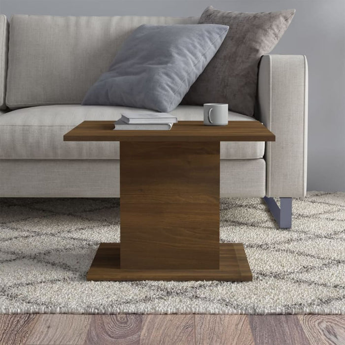 Coffee Table Brown Oak 55.5x55.5x40 Cm Engineered Wood