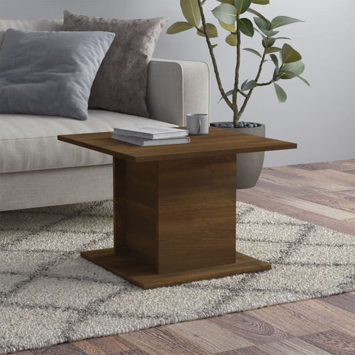 Coffee Table Brown Oak 55.5x55.5x40 Cm Engineered Wood