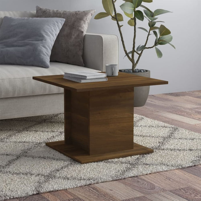 Coffee Table Brown Oak 55.5x55.5x40 Cm Engineered Wood