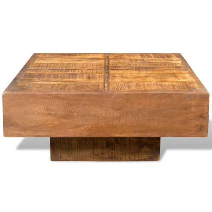 Coffee Table Brown Square Solid Mango Wood Xaootx