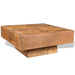 Coffee Table Brown Square Solid Mango Wood Xaootx