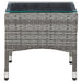 Coffee Table Grey 60x40x36 Cm Poly Rattan Apkbn
