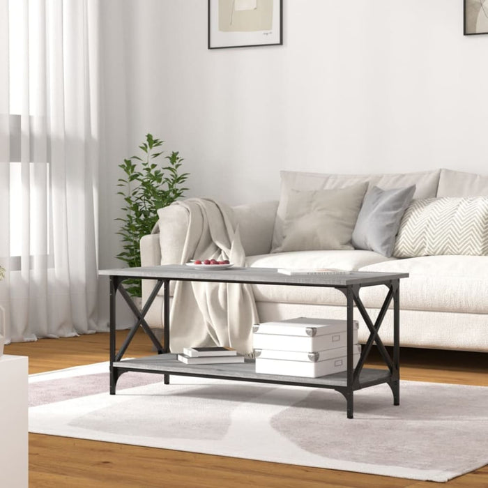 Coffee Table Grey Sonoma 100x45x45 Cm Engineered Wood
