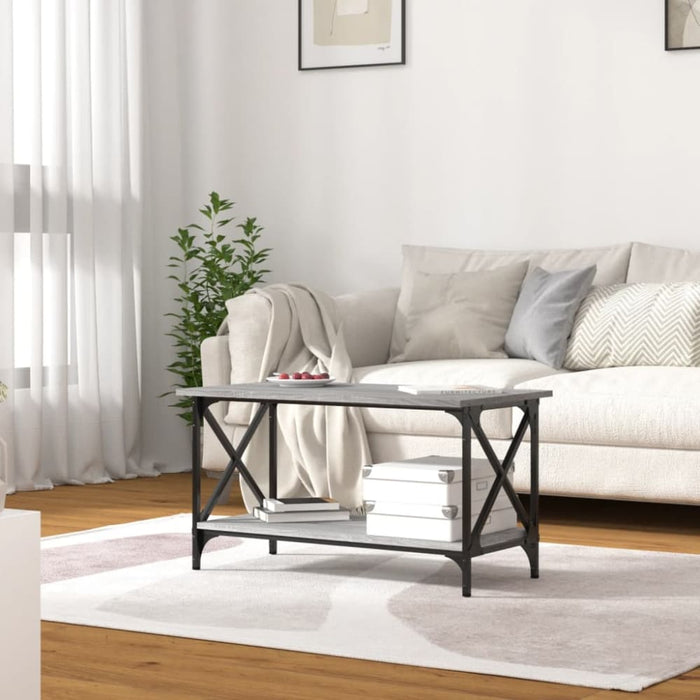 Coffee Table Grey Sonoma 80x45x45 Cm Engineered Wood