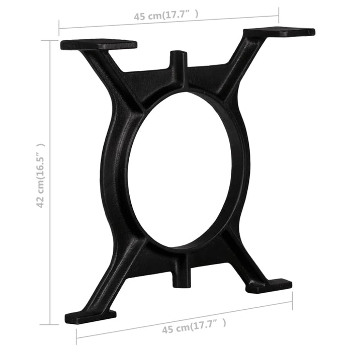 Coffee Table Legs 2 Pcs O - frame Cast Iron