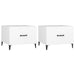 Coffee Table with Metal Legs 2 Pcs White 50x50x40 Cm Noxixi