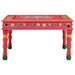 Coffee Table Pink Hand Painted Solid Wood Mango Tptilx