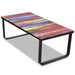 Coffee Table with Rainbow Printing Glass Top Xaooip