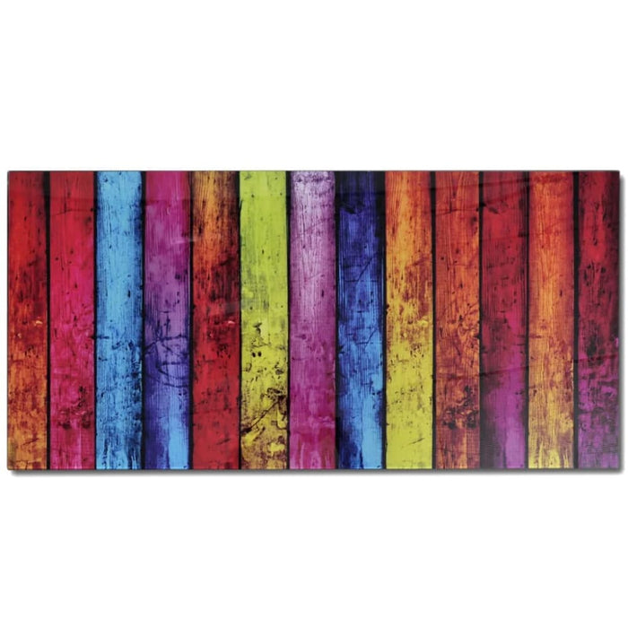 Coffee Table with Rainbow Printing Glass Top Xaooip