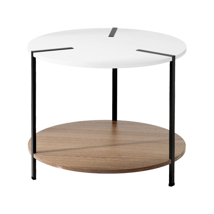 Coffee Table Side Round White Cedric