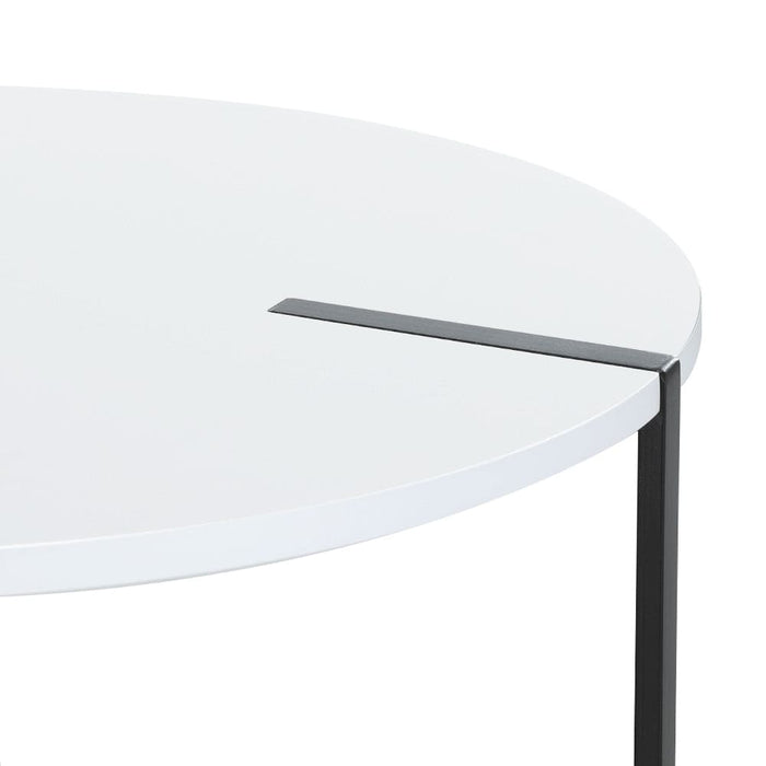 Coffee Table Side Round White Cedric