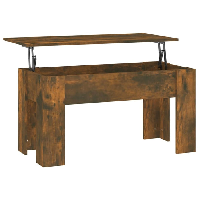 Coffee Table Smoked Oak 101x49x52 Cm Engineered Wood Nokxin