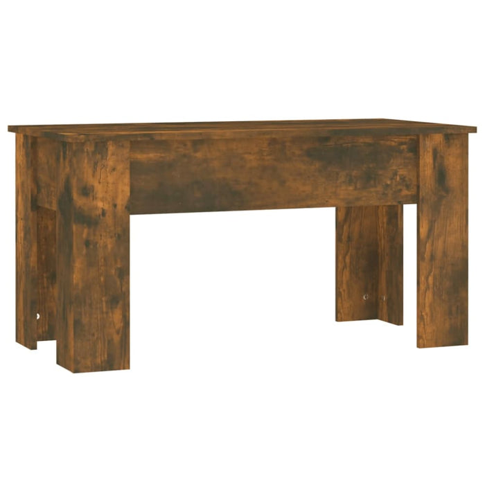 Coffee Table Smoked Oak 101x49x52 Cm Engineered Wood Nokxin