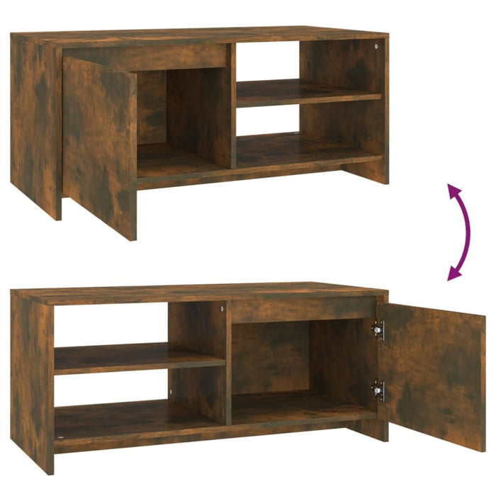 Coffee Table Smoked Oak 102x50x45 Cm Engineered Wood Notbtx