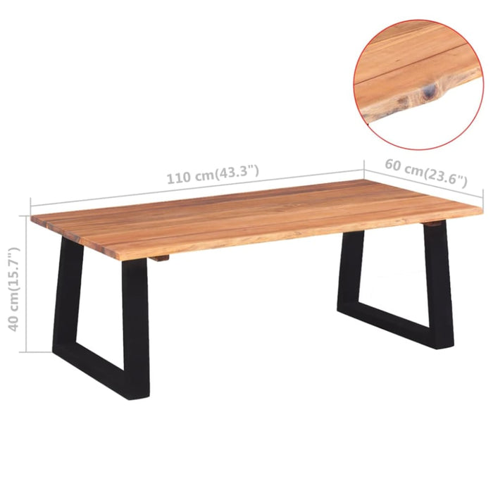 Coffee Table Solid Acacia Wood 110x60x40 Cm Xaakkl