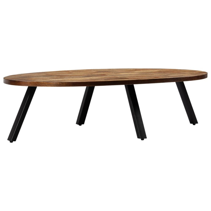 Coffee Table Solid Reclaimed Teak Oval 120x60x30 Cm Xapaoi