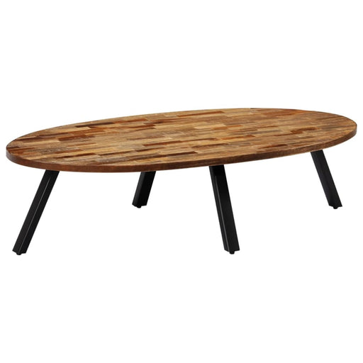 Coffee Table Solid Reclaimed Teak Oval 120x60x30 Cm Xapaoi
