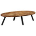 Coffee Table Solid Reclaimed Teak Oval 120x60x30 Cm Xapaoi