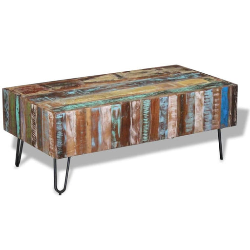 Coffee Table Solid Reclaimed Wood 100x50x38 Cm Xatapp