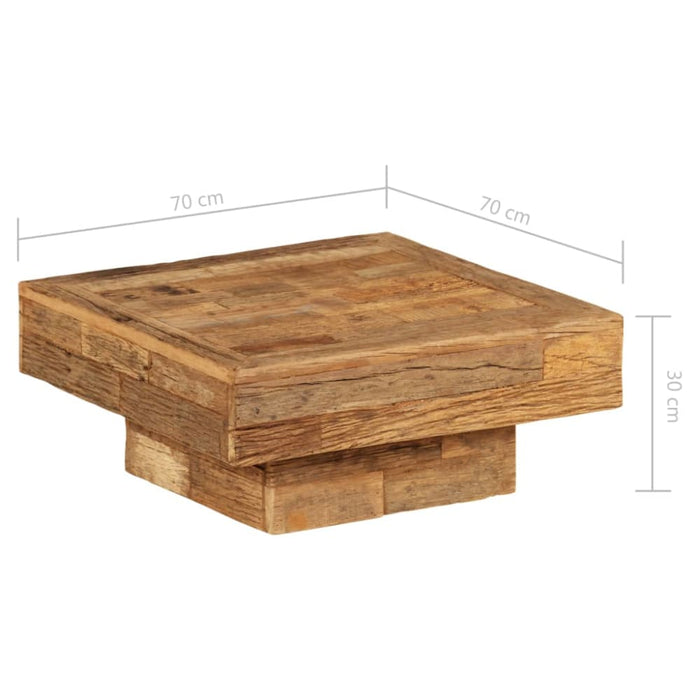 Coffee Table Solid Reclaimed Wood 70x70x30 Cm Xalaxb