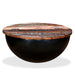 Coffee Table Solid Reclaimed Wood Black Bowl Shape Xapxpk