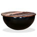 Coffee Table Solid Reclaimed Wood Black Bowl Shape Xapxpk