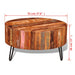 Coffee Table Solid Reclaimed Wood Round Xaolxl