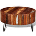 Coffee Table Solid Reclaimed Wood Round Xaolxl