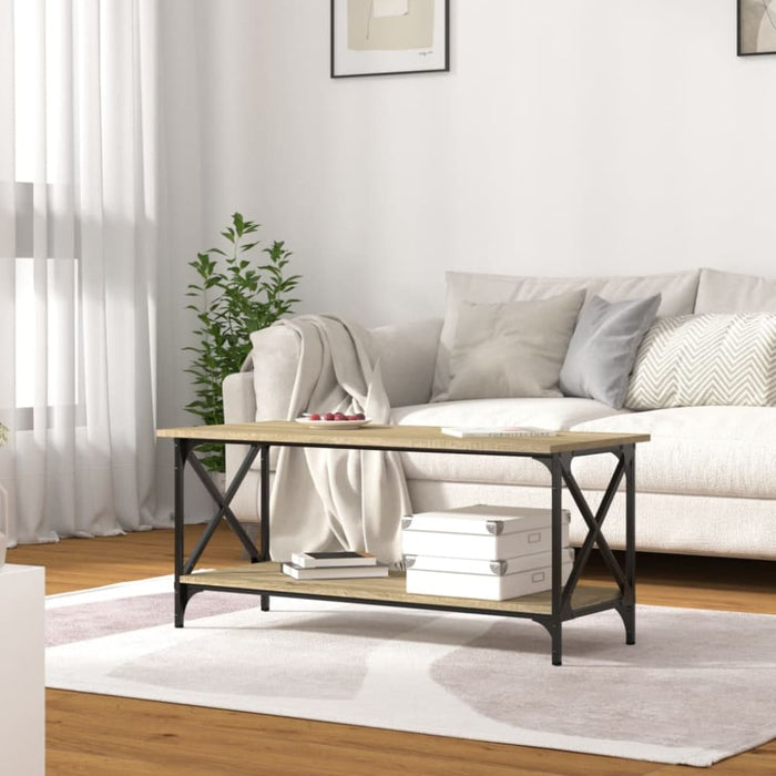 Coffee Table Sonoma Oak 100x45x45 Cm Engineered Wood