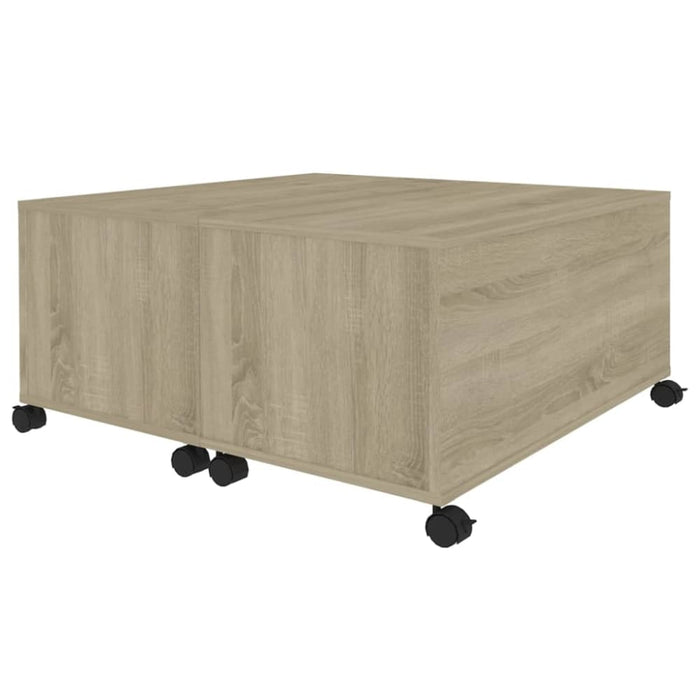 Coffee Table Sonoma Oak 75x75x38 Cm Engineered Wood Nblnib