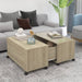 Coffee Table Sonoma Oak 75x75x38 Cm Engineered Wood Nblnib