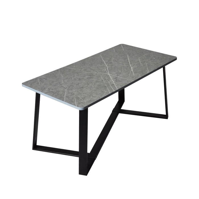 Coffee Table Storage Dining Industrial Steel Legs Grey