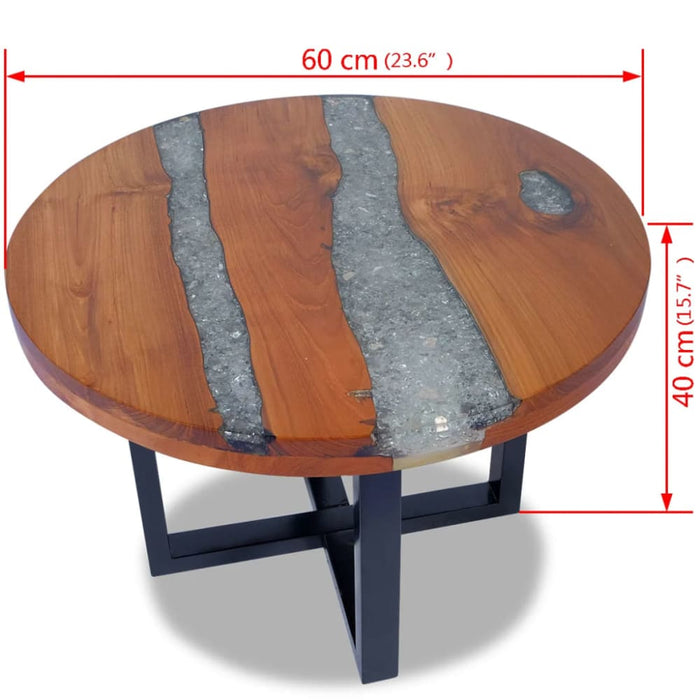Coffee Table Teak Resin 60 Cm Xatall