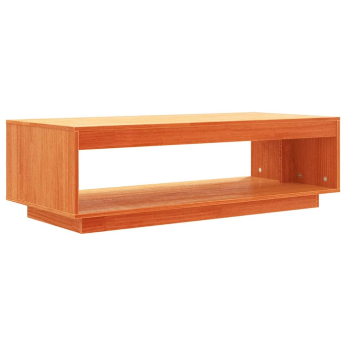 Coffee Table Wax Brown 110x50x33.5 Cm Solid Wood Pine Naaotp