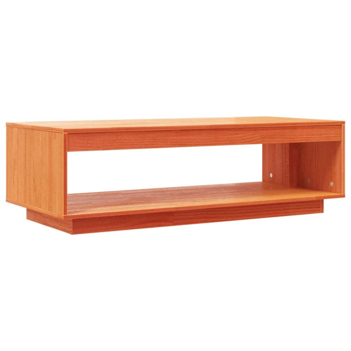 Coffee Table Wax Brown 110x50x33.5 Cm Solid Wood Pine Naaotp