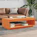 Coffee Table Wax Brown 110x50x33.5 Cm Solid Wood Pine Naaotp