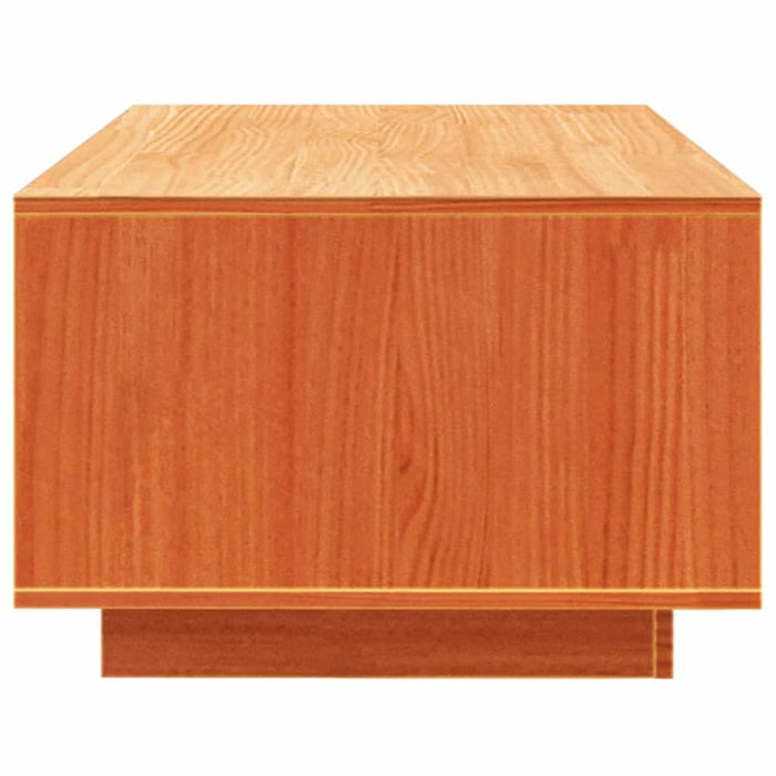 Coffee Table Wax Brown 110x50x33.5 Cm Solid Wood Pine Naaotp