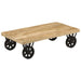 Coffee Table With Wheels 110x55x29.5 Cm Solid Wood Mango