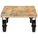 Coffee Table With Wheels 110x55x29.5 Cm Solid Wood Mango