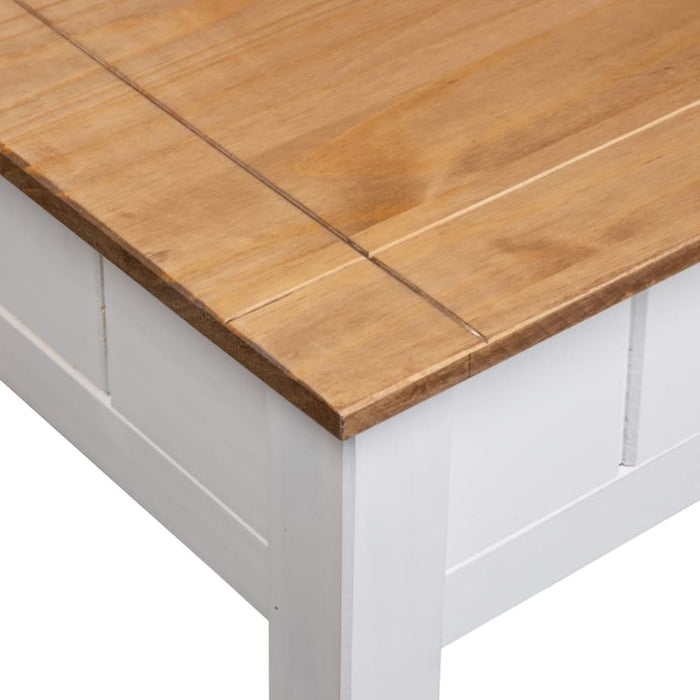 Coffee Table White 100x60x45 Cm Solid Pine Wood Panama