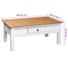 Coffee Table White 100x60x45 Cm Solid Pine Wood Panama