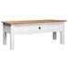 Coffee Table White 100x60x45 Cm Solid Pine Wood Panama