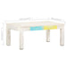 Coffee Table White 110x60x45 Cm Solid Mango Wood Txtppp