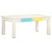 Coffee Table White 110x60x45 Cm Solid Mango Wood Txtppp