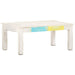 Coffee Table White 110x60x45 Cm Solid Mango Wood Txtppp